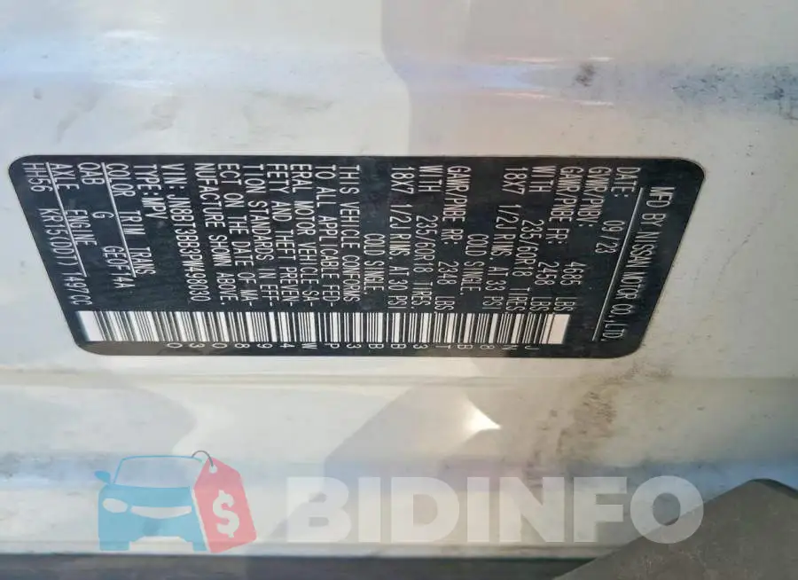 JN8BT3BB3PW498030 Photo# 12