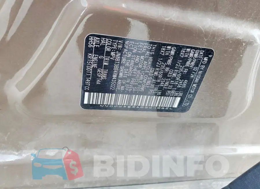 JN8BT3BB4RW435022 Photo# 13