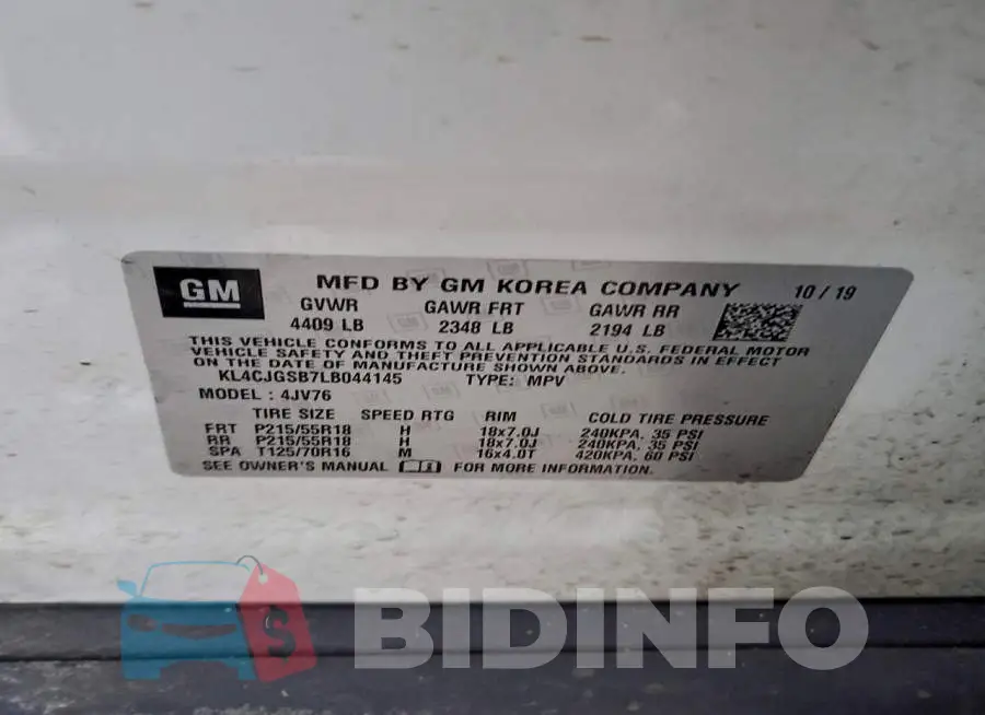 KL4CJGSB7LB044145 Photo# 12