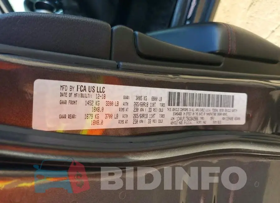 1C4RJFLT5KC642566 Photo# 12