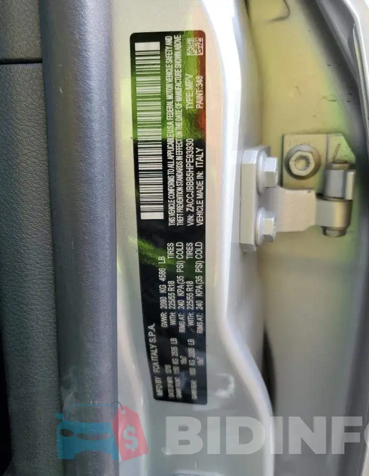 ZACCJBBB5HPE93930 Photo# 14