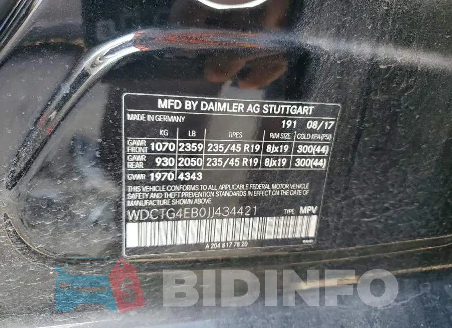WDCTG4EB0JJ434421 Photo# 12