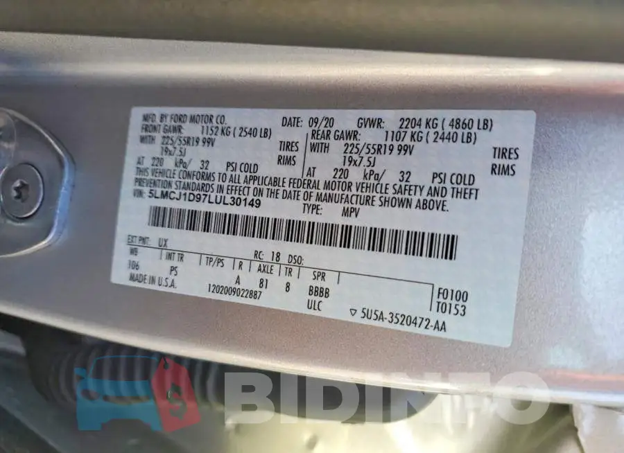 5LMCJ1D97LUL30149 Photo# 13