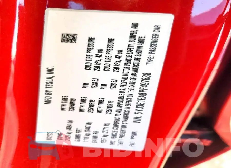 5YJ3E1EA8PF497638 Photo# 12