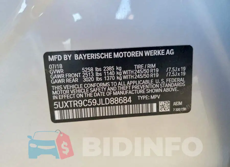 5UXTR9C59JLD88684 Photo# 13
