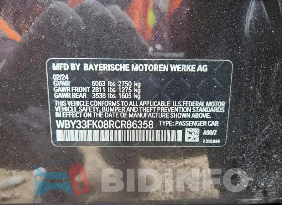 WBY33FK08RCR86358 Photo# 13
