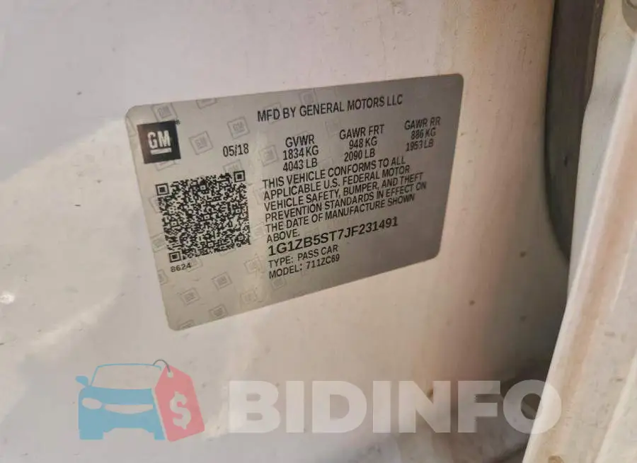 1G1ZB5ST7JF231491 Photo# 12