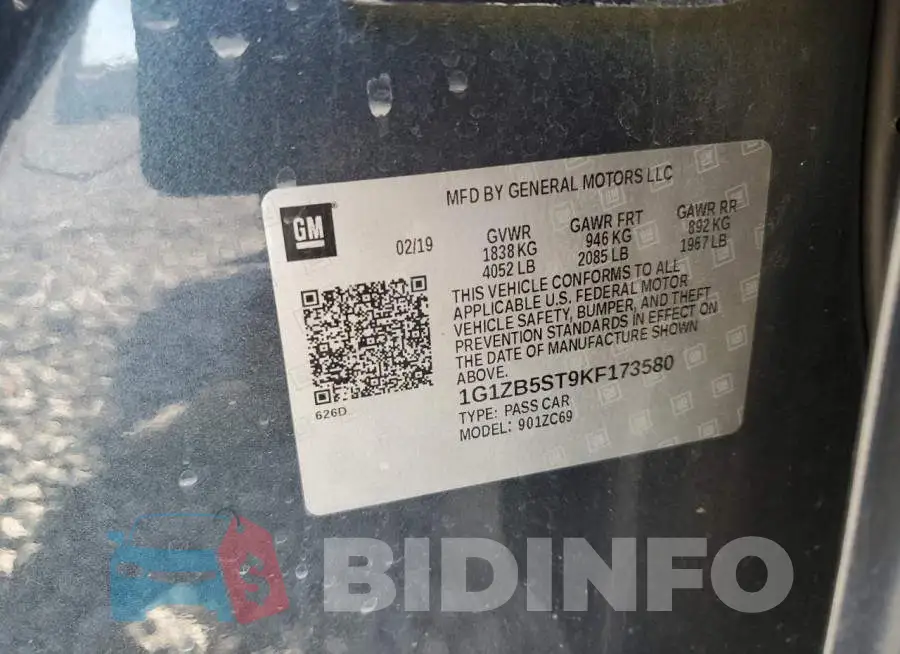 1G1ZB5ST9KF173580 Photo# 12