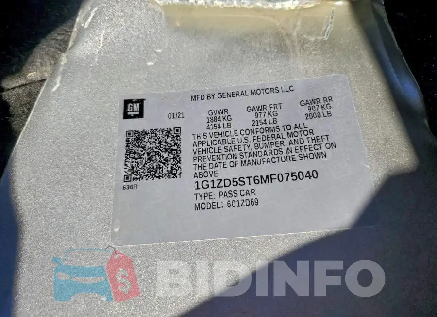 1G1ZD5ST6MF075040 Photo# 12