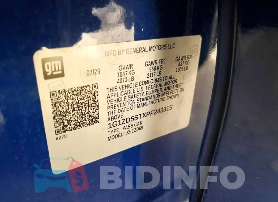 1G1ZD5STXPF243315 Photo# 12