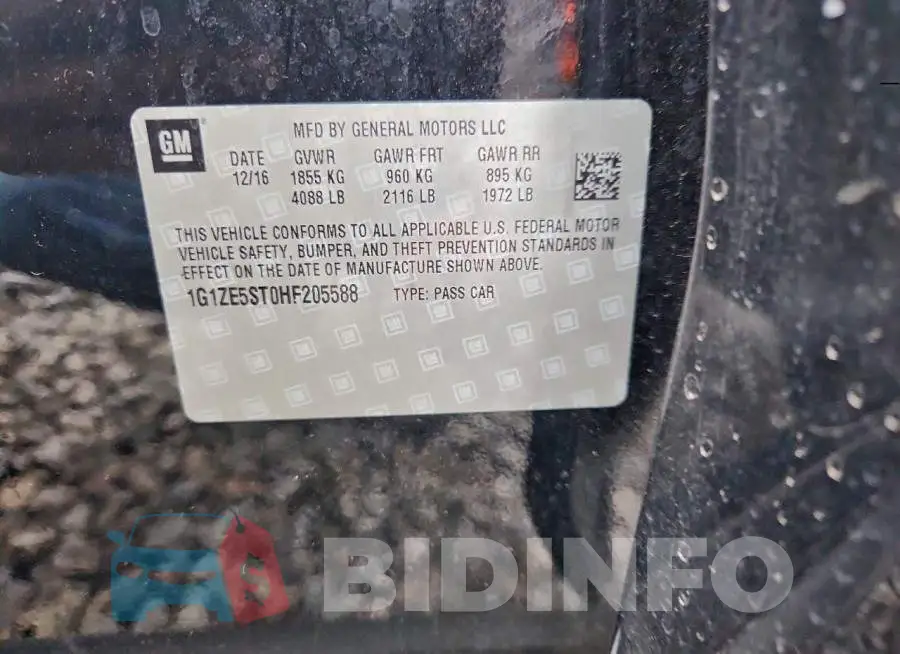 1G1ZE5ST0HF205588 Photo# 12