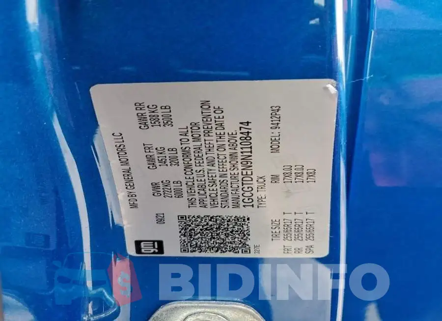 1GCGTDEN9N1108474 Photo# 12