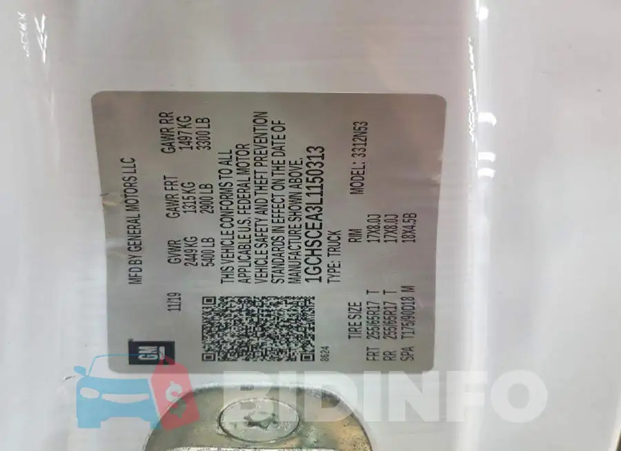 1GCHSCEA3L1150313 Photo# 12