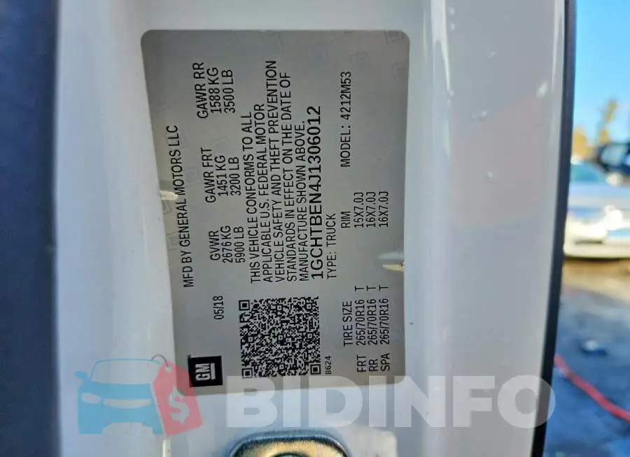 1GCHTBEN4J1306012 Photo# 12