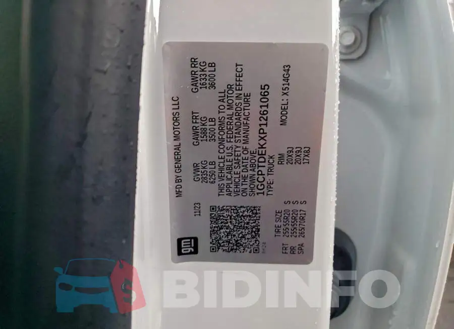 1GCPTDEKXP1261065 Photo# 12