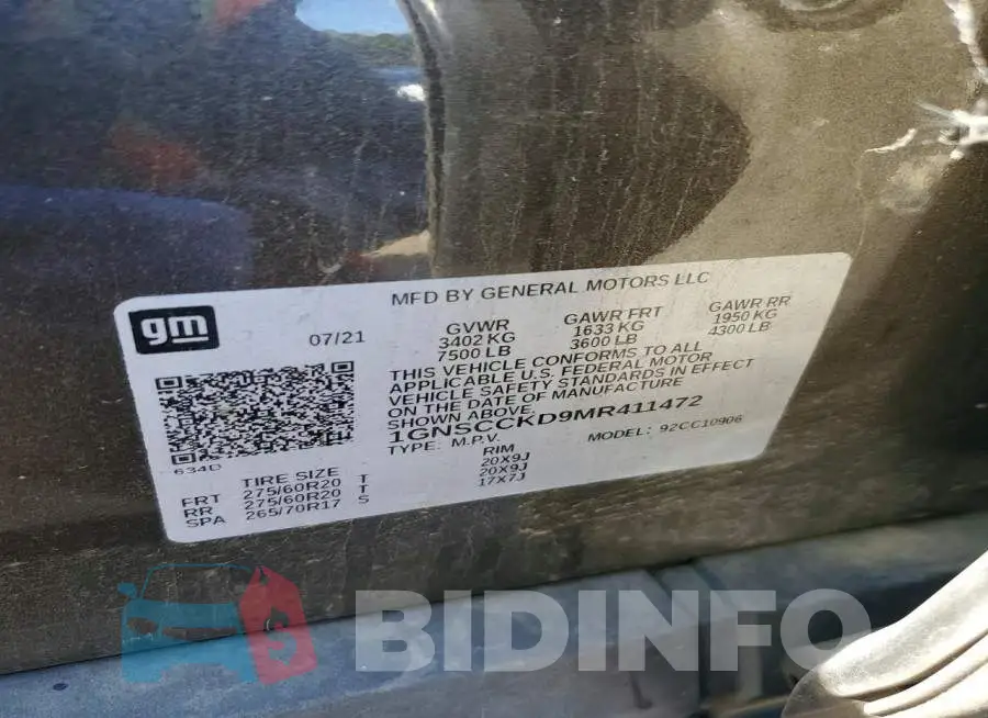 1GNSCCKD9MR411472 Photo# 13