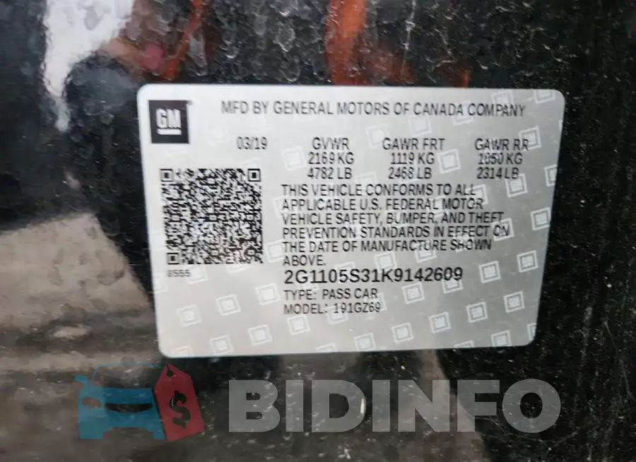 2G1105S31K9142609 Photo# 10
