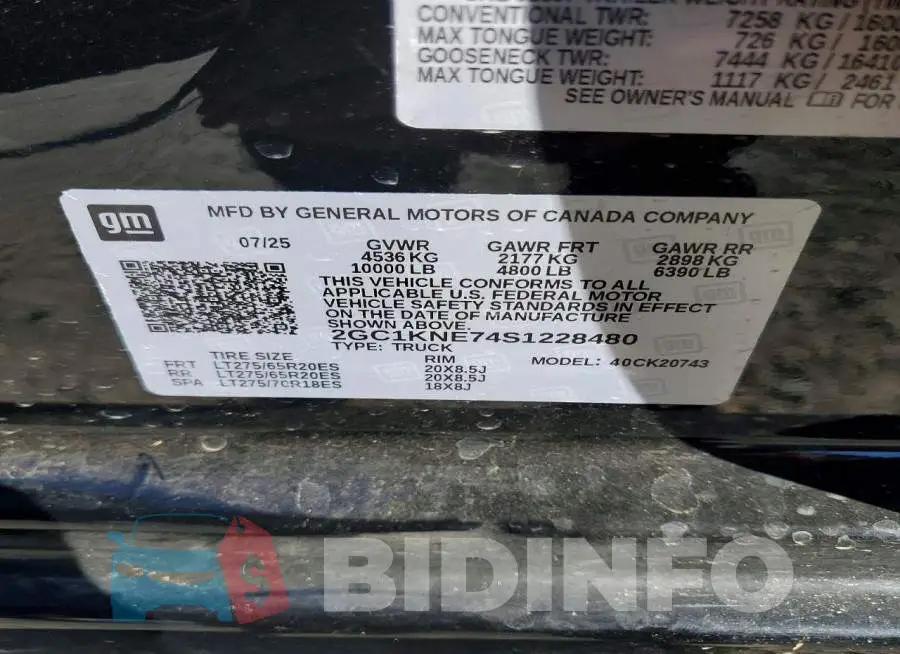 2GC1KNE74S1228480 Photo# 12