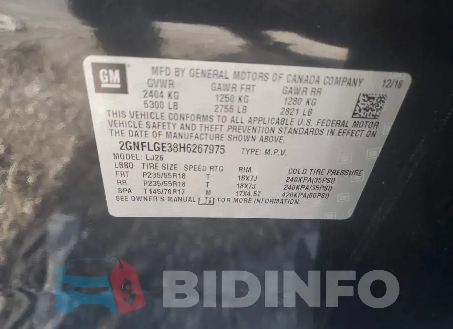 2GNFLGE38H6267975 Photo# 13