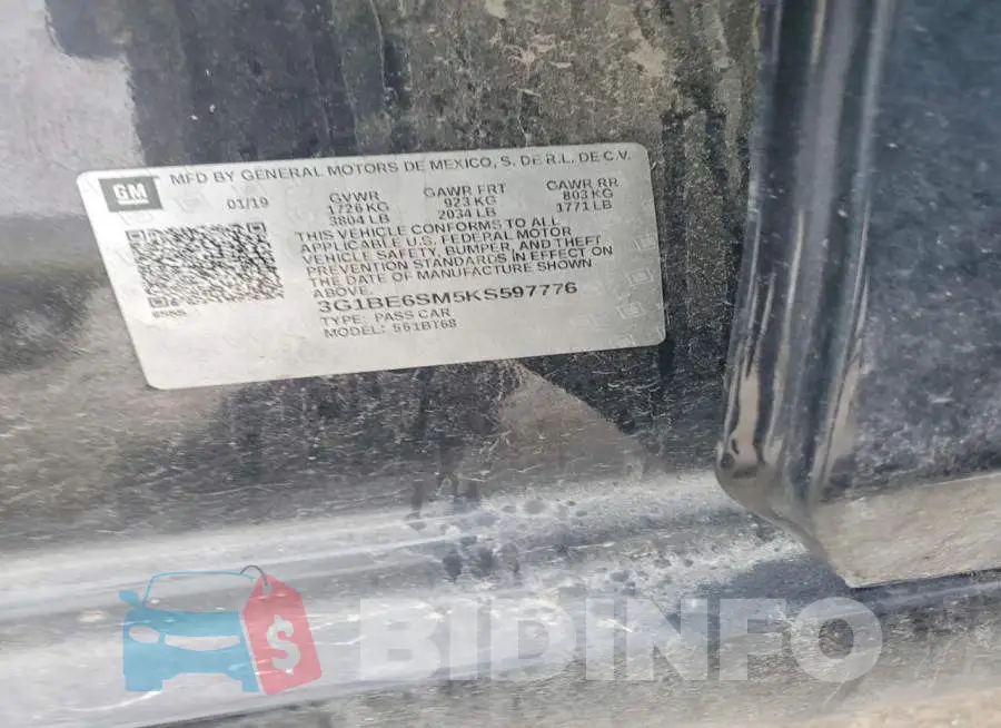 3G1BE6SM5KS597776 Photo# 12