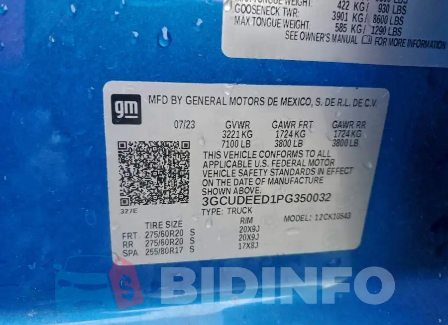 3GCUDEED1PG350032 Photo# 13