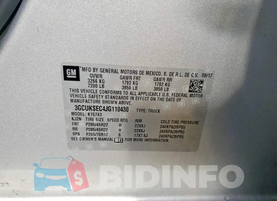 3GCUKSEC4JG110430 Photo# 12