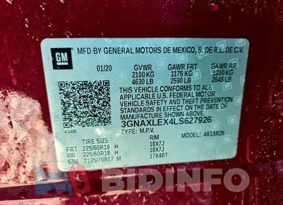 3GNAXLEX4LS627926 Photo# 13