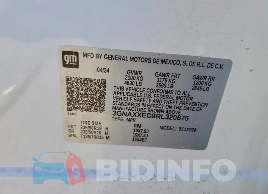 3GNAXXEG9RL320875 Photo# 13