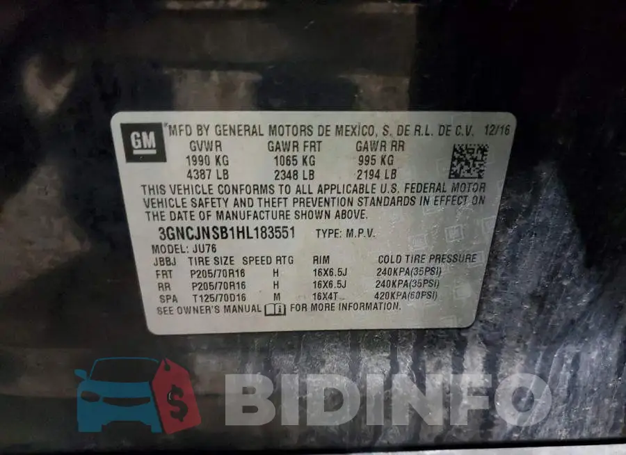 3GNCJNSB1HL183551 Photo# 13