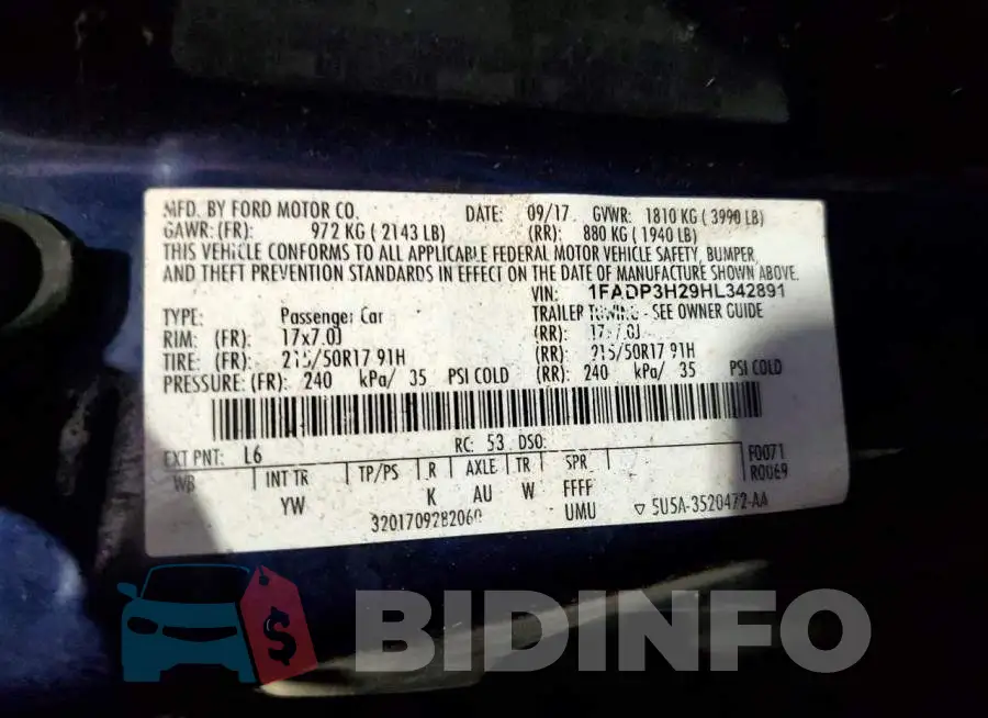 1FADP3H29HL342891 Photo# 12