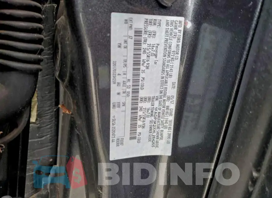 1FADP3K2XHL284265 Photo# 12