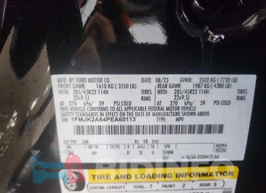 1FMJK2A84PEA60113 Photo# 13