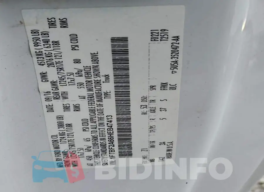 1FTBF2A66HEB47413 Photo# 12