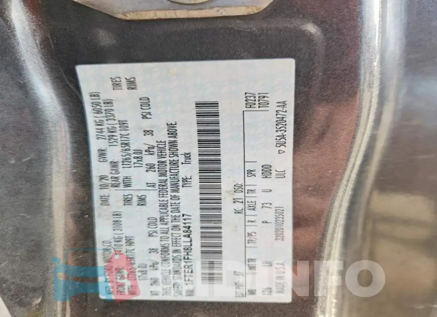 1FTER1FH8LLA84117 Photo# 12