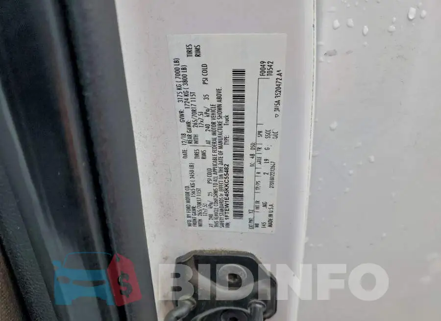 1FTEW1E45KKC55482 Photo# 13