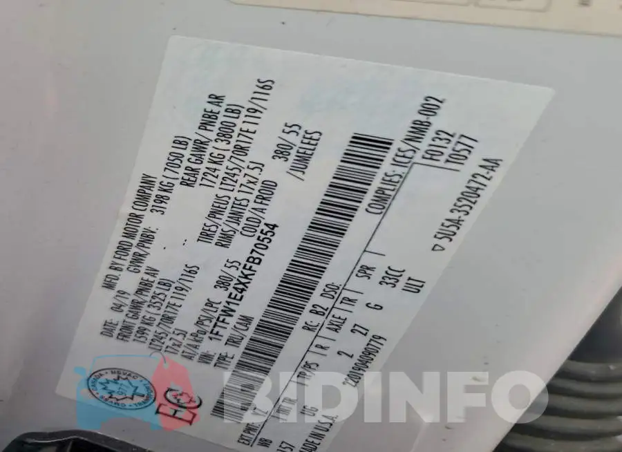 1FTFW1E4XKFB70554 Photo# 12