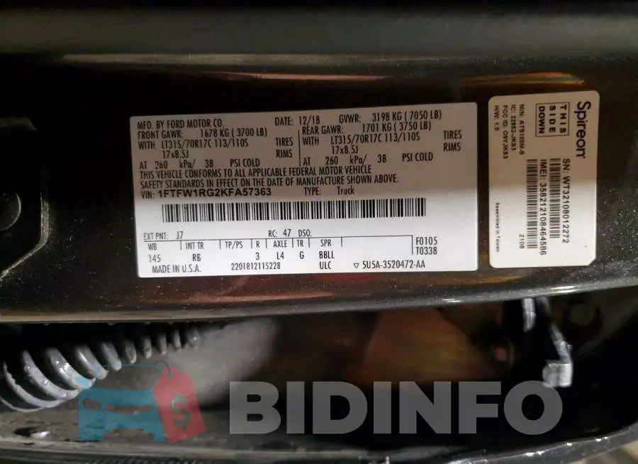 1FTFW1RG2KFA57363 Photo# 12