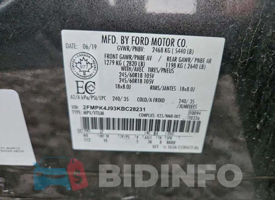 2FMPK4J93KBC28231 Photo# 13