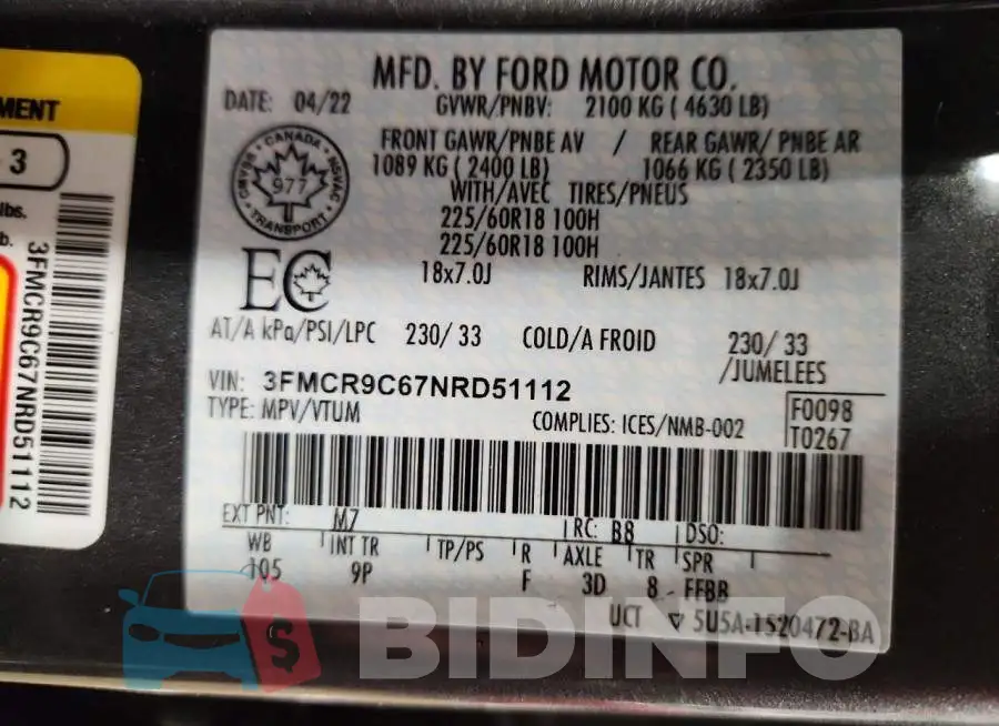 3FMCR9C67NRD51112 Photo# 13