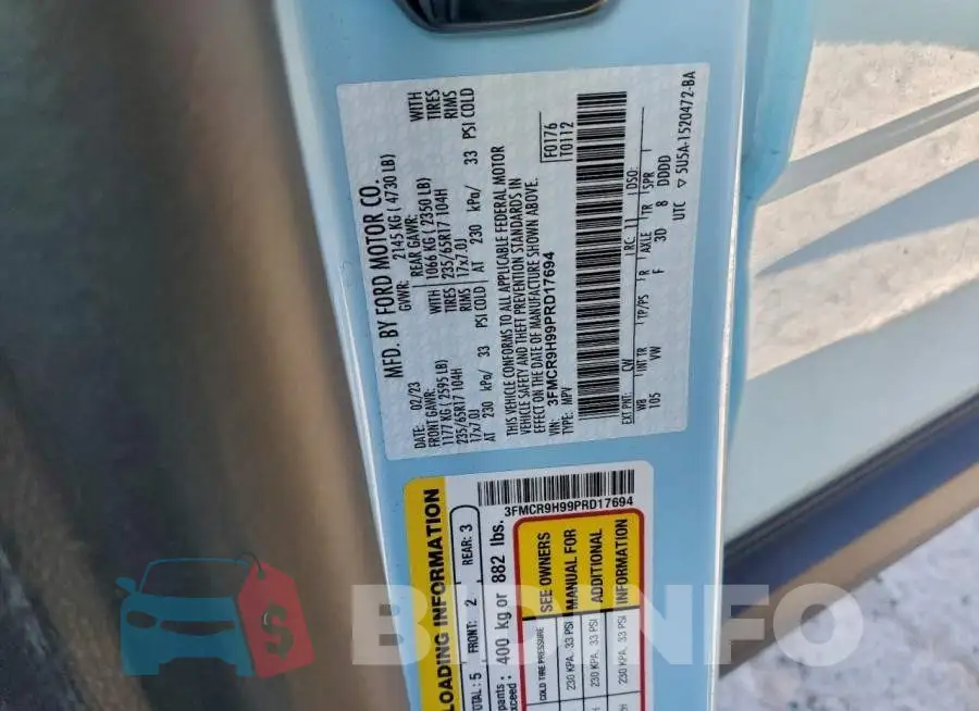3FMCR9H99PRD17694 Photo# 13
