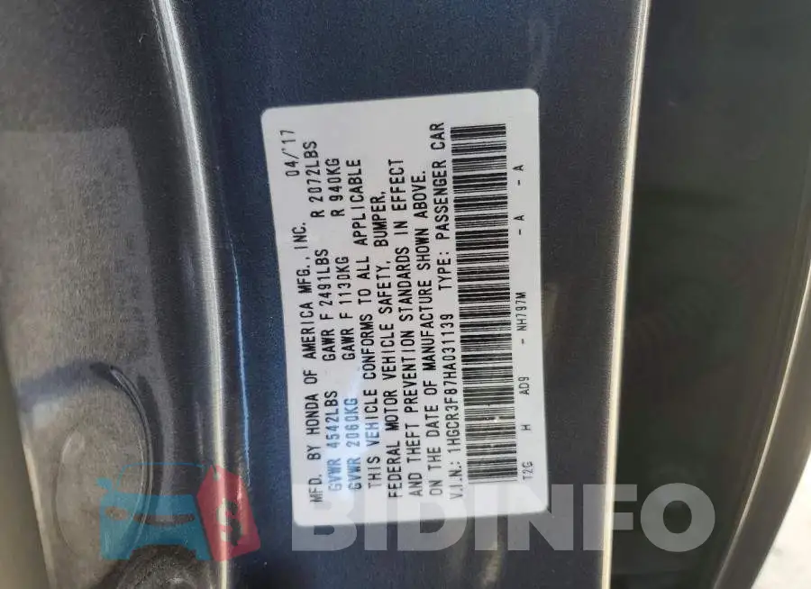 1HGCR3F87HA031139 Photo# 12