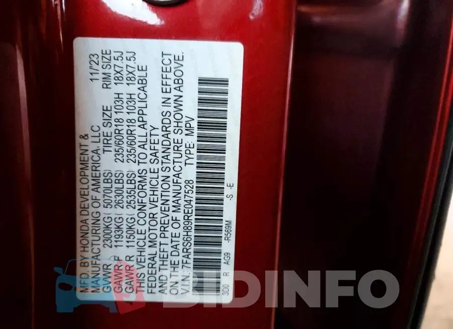 7FARS6H89RE047528 Photo# 14
