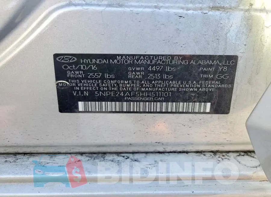 5NPE24AF5HH511101 Photo# 12