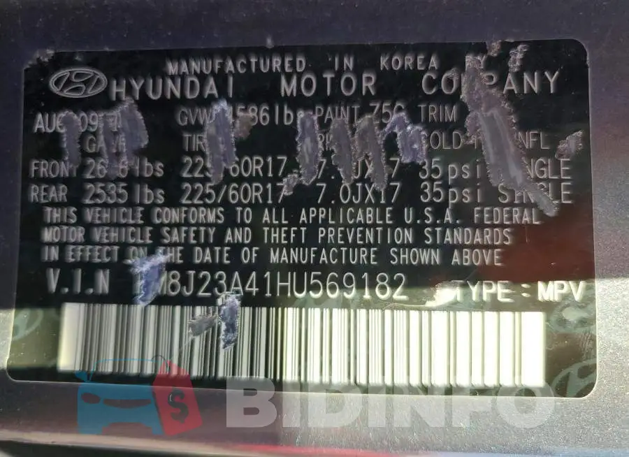 KM8J23A41HU569182 Photo# 13