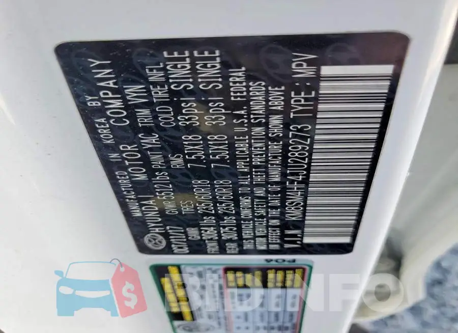 KM8SM4HF4JU289273 Photo# 12