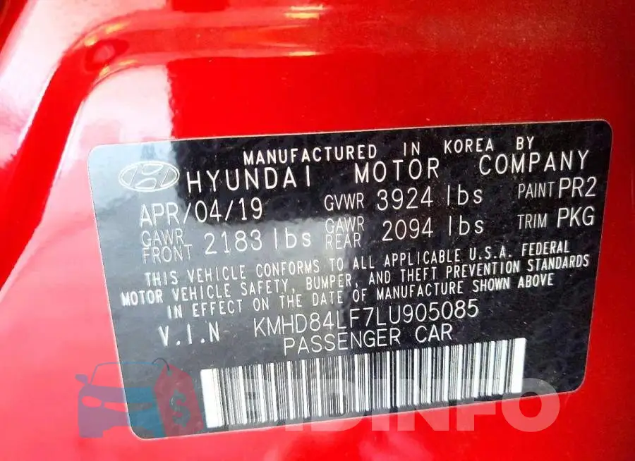 KMHD84LF7LU905085 Photo# 12