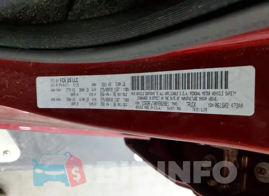 1C6SRFJT0KN562021 Photo# 13