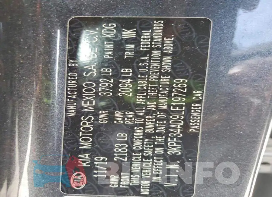 3KPF34AD9LE197269 Photo# 12