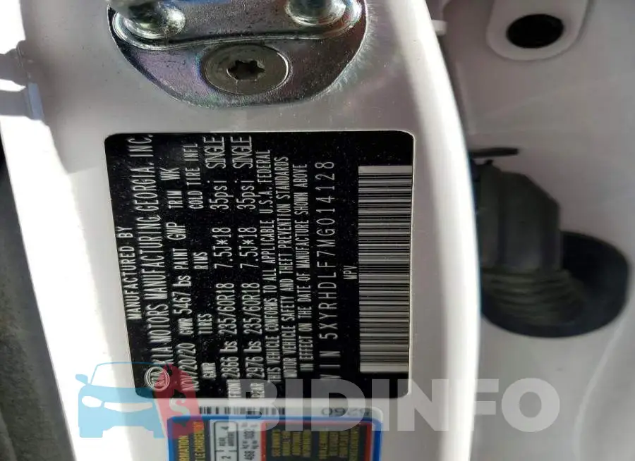 5XYRHDLF7MG014128 Photo# 14