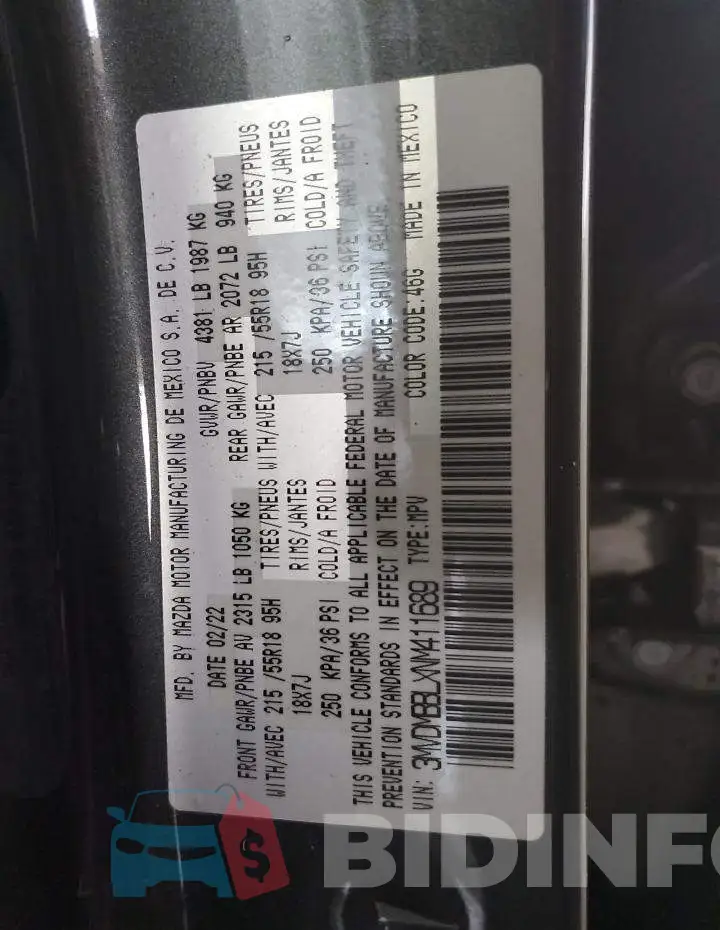3MVDMBBLXNM411689 Photo# 12